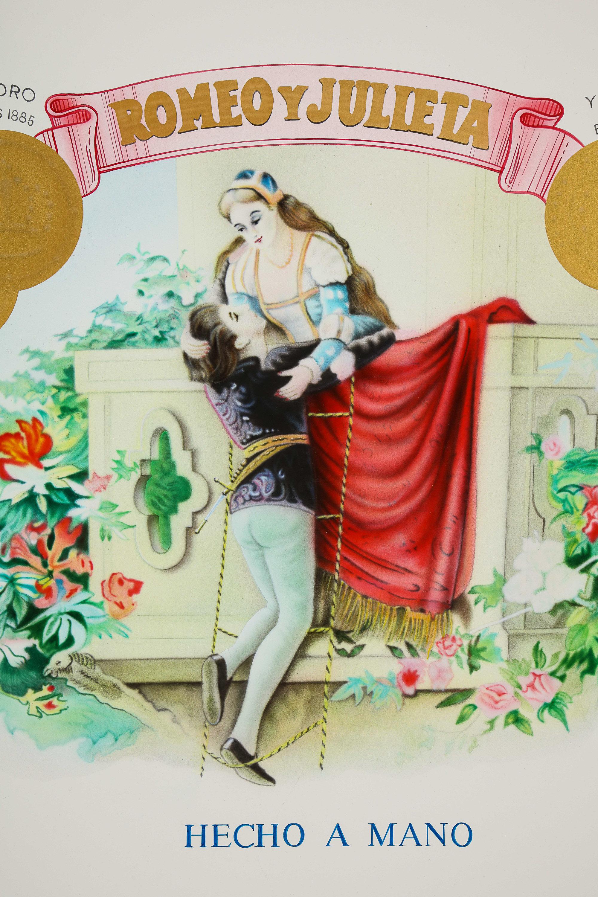 Daniel Douke (American, b. 1943)  Romeo & Juliet Cigar Box Acrylic Painting 3