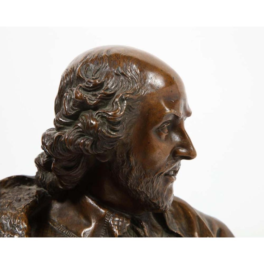 German Bronze Bust of William Shakespeare by Aktien-Gesellschaft Gladenbeck 5