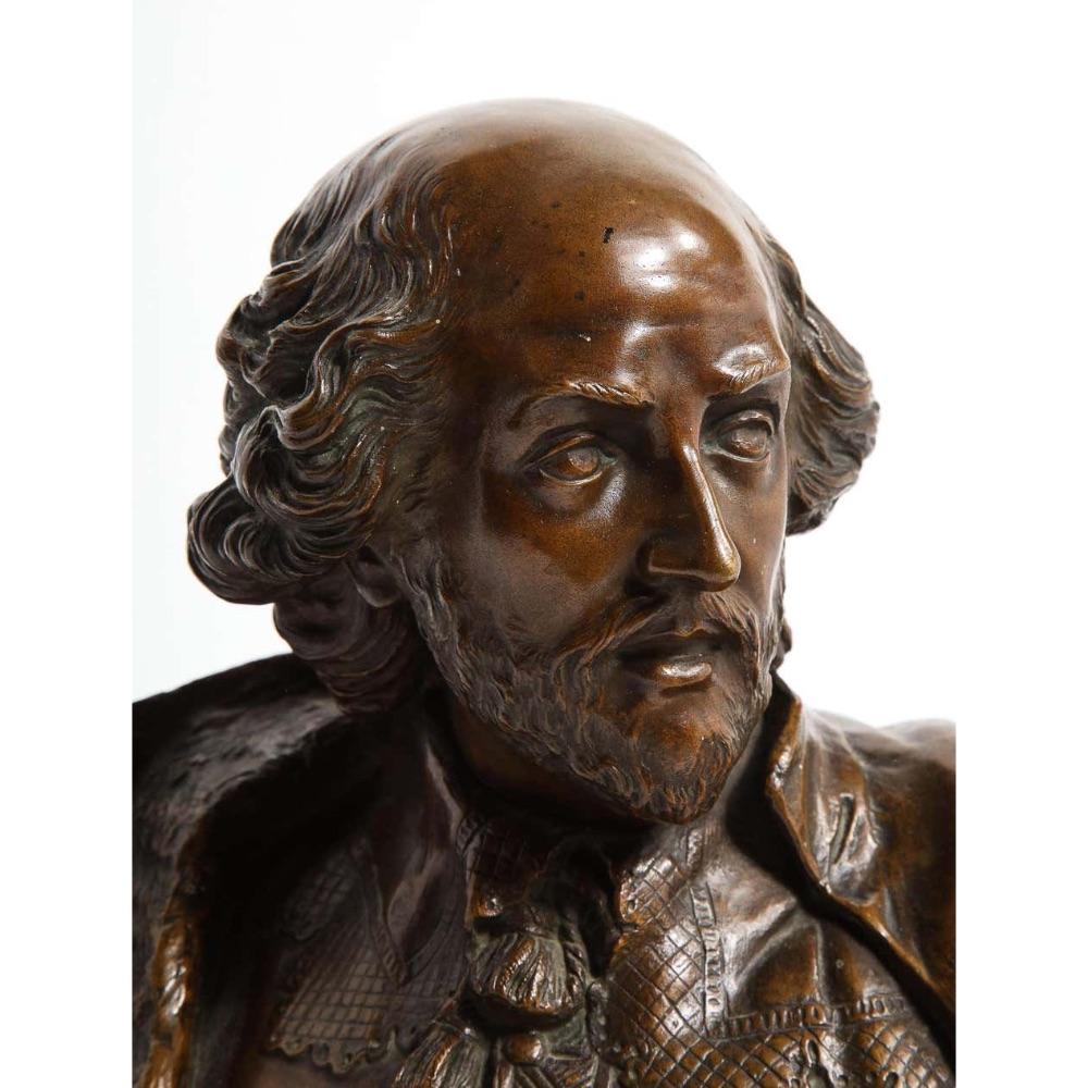 German Bronze Bust of William Shakespeare by Aktien-Gesellschaft Gladenbeck 9