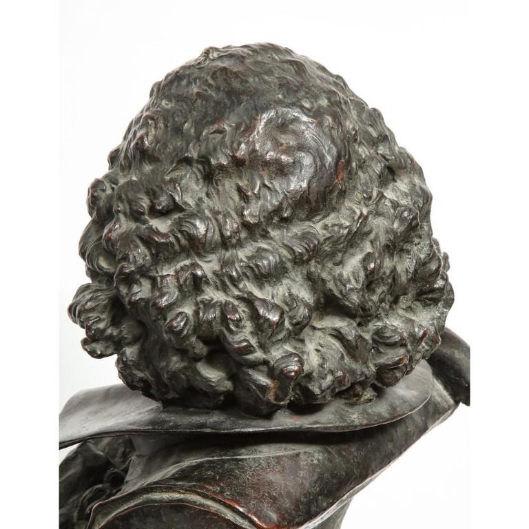 Rare French Patinated Bronze Bust of William Shakespeare, Carrier-Belleuse 13