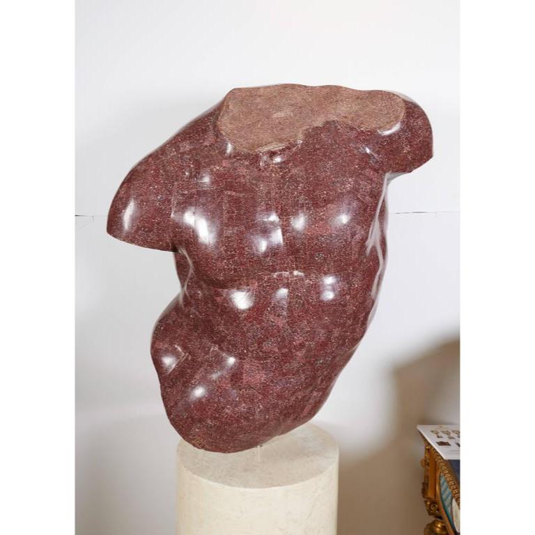 Italian Porphyry Veneered Model of a Torso, after the Antique, Anthony Redmile For Sale 1