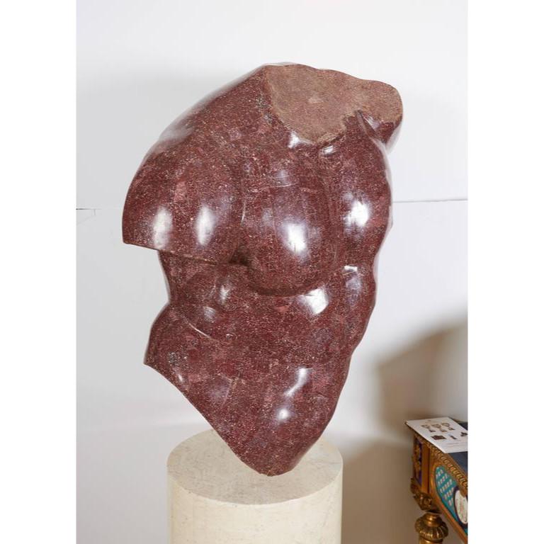 Italian Porphyry Veneered Model of a Torso, after the Antique, Anthony Redmile For Sale 2