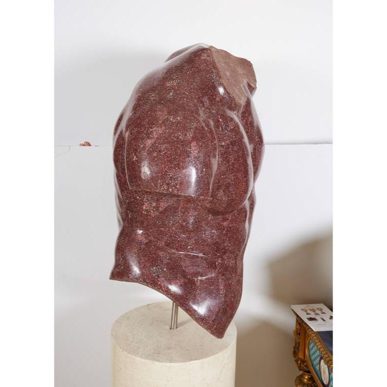 Italian Porphyry Veneered Model of a Torso, after the Antique, Anthony Redmile For Sale 3
