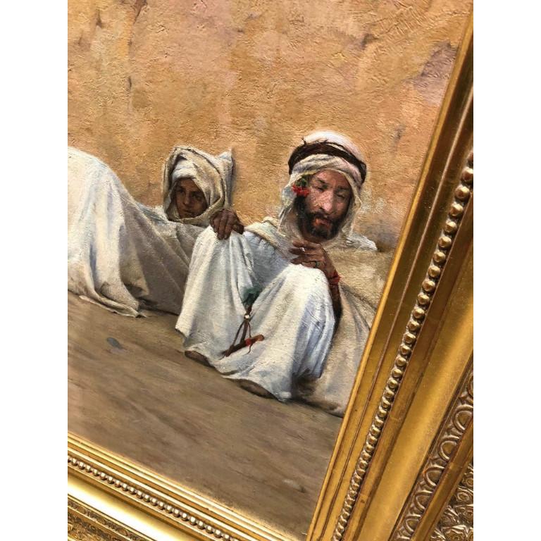 Charles James Theriat Orientalist Oil Painting, circa 1890 2