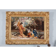 Exceptional French Japonisme Oil on Panel Painting by Felix Armand Heullant