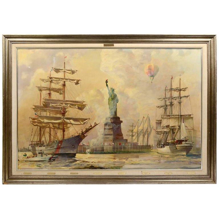 statue of liberty painting