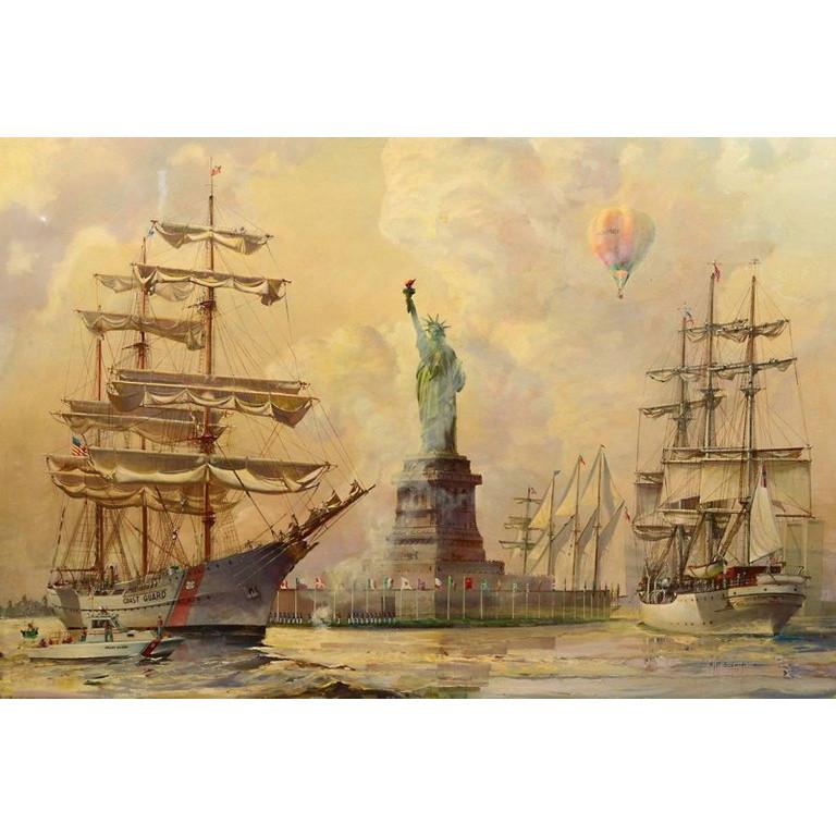 Kipp Soldwedel, Operation Statue of Liberty, Ölgemälde im Angebot 1