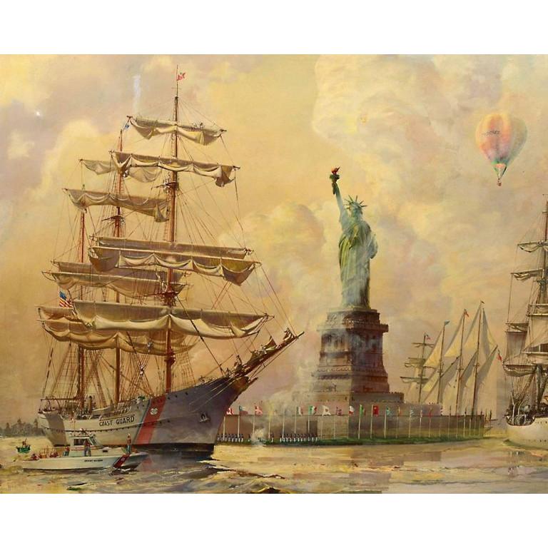 Kipp Soldwedel, Operation Statue of Liberty, Ölgemälde im Angebot 2