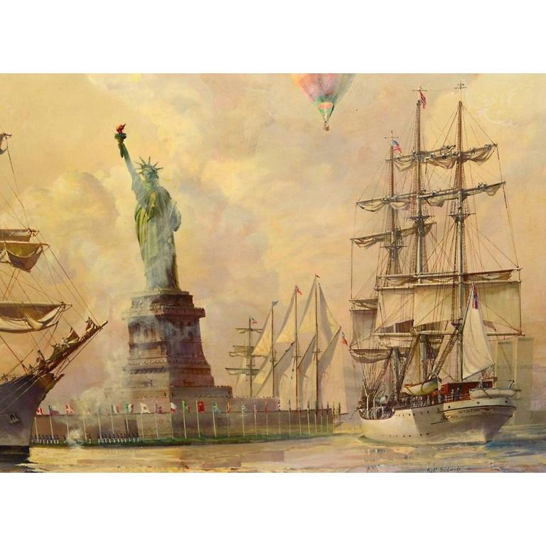 Kipp Soldwedel Operation Statue of Liberty Oil Painting For Sale 1