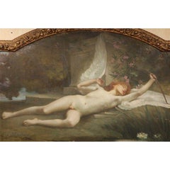 Jules-Louis Machard (French 1839–1900) "Dream of Eros" Exceptional Oil Painting