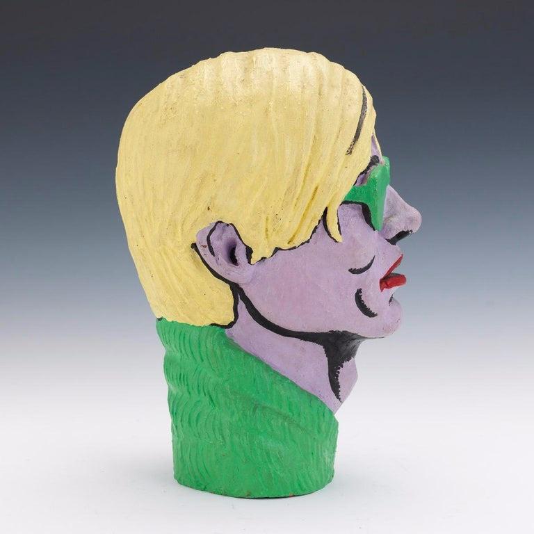 Limited Edition American Polychromed Rubber Bust of Andy Warhol by Jefferds 2