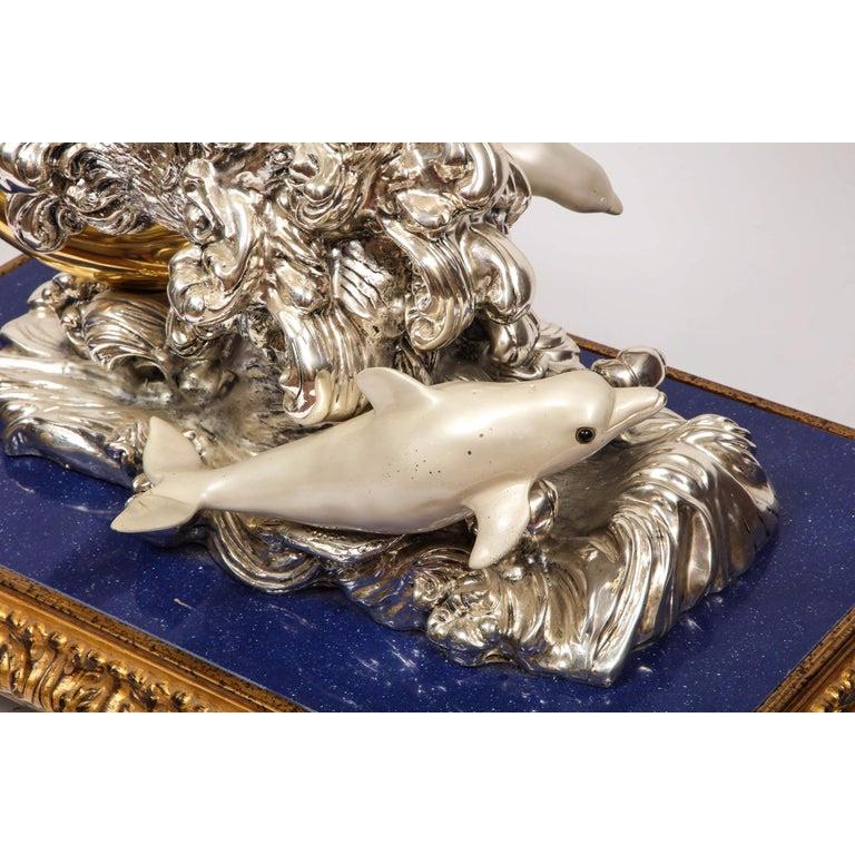 Monumental Italian 925 Silver & Lapis 