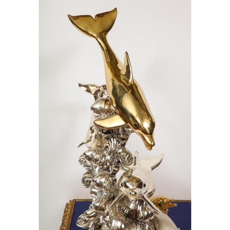 Monumental Italian 925 Silver & Lapis 