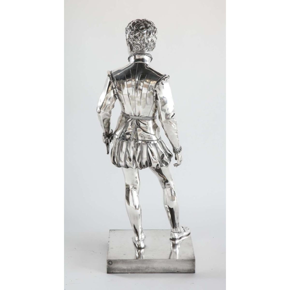 F. Barbedienne, a Life-Size Silvered Bronze of King Henri IV Enfant as a Child 6