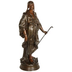 Emile-Louis Picault, a French Orientalist Bronze Figure of Queen Esther