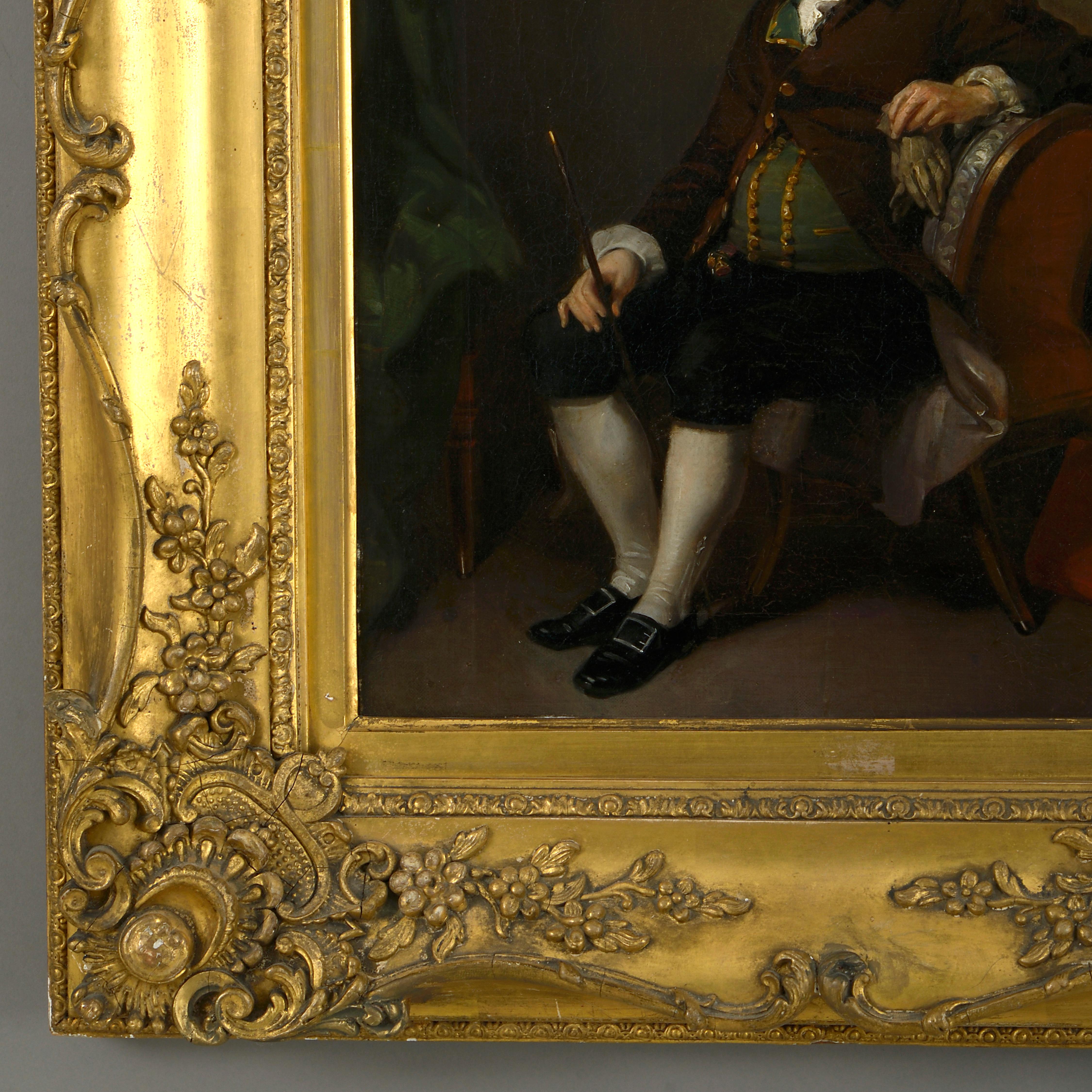 Follower of Samuel de Wilde c.1841
Portrait of an Actor in character.

Oil on canvas; held in a period gilded frame.

Dimensions refer to size of frame.

Provenance: Private Collection, England

Samuel De Wilde (1752-1832) studied at the Royal