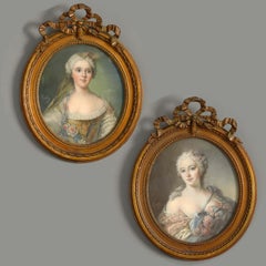 Pair of Portraits of Louise Henriette de Bourbon and Francoise Marie de Bourbon