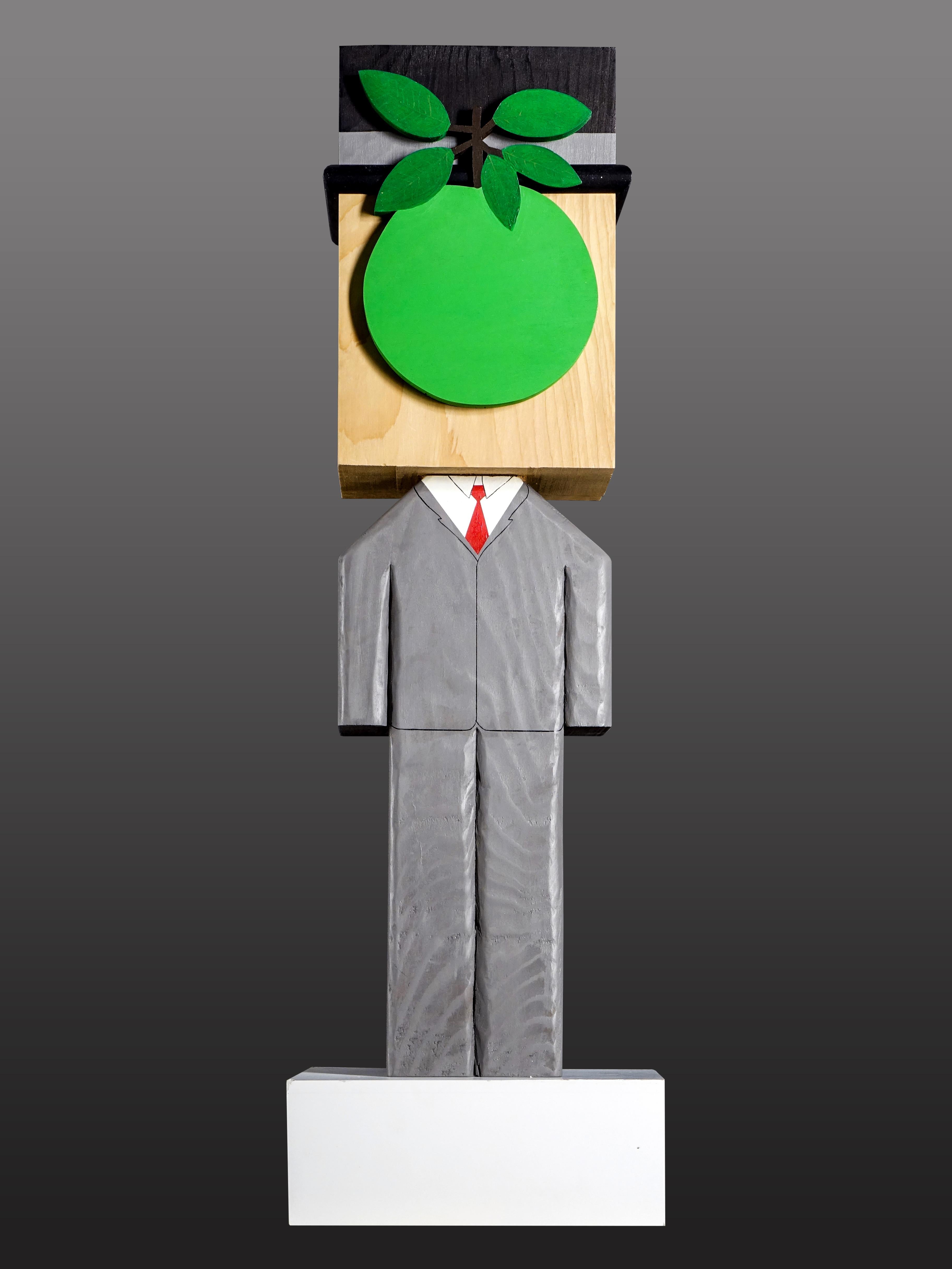 BLOCKHEAD Figurative Sculpture - Magritte