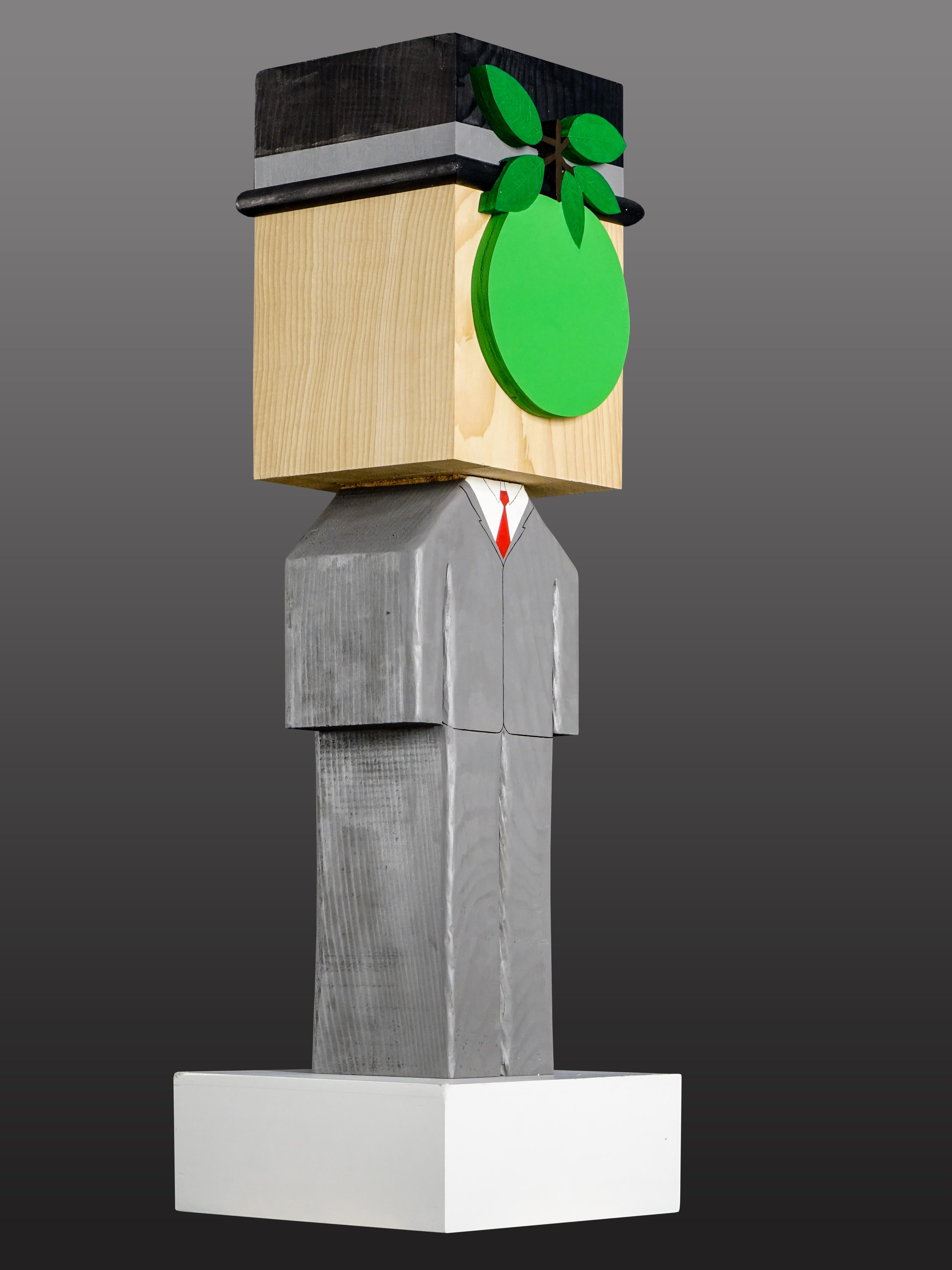 Magritte - Sculpture by BLOCKHEAD