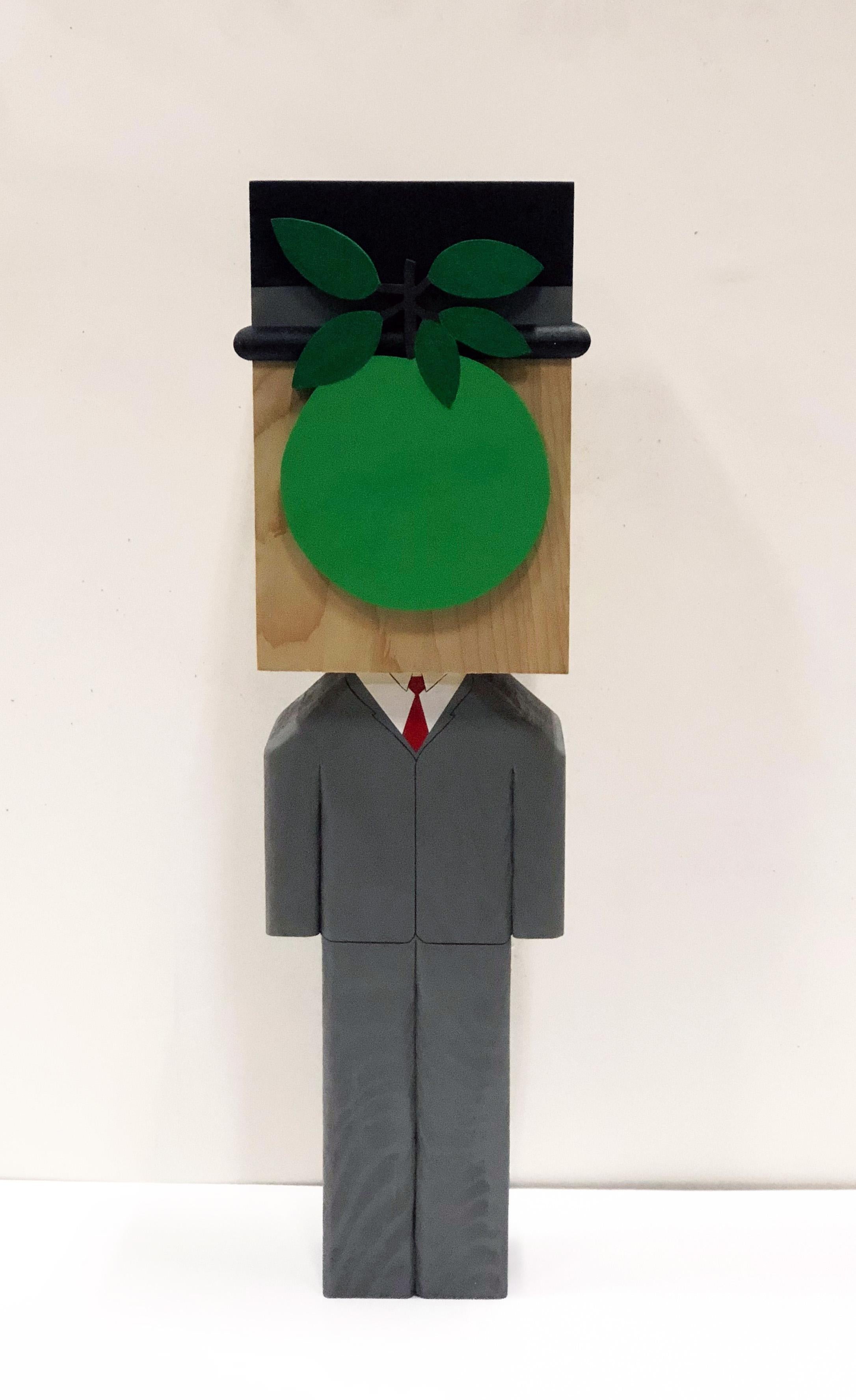 Magritte - Contemporary Sculpture by BLOCKHEAD