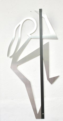 Slipping Away- aluminum wall sculpture