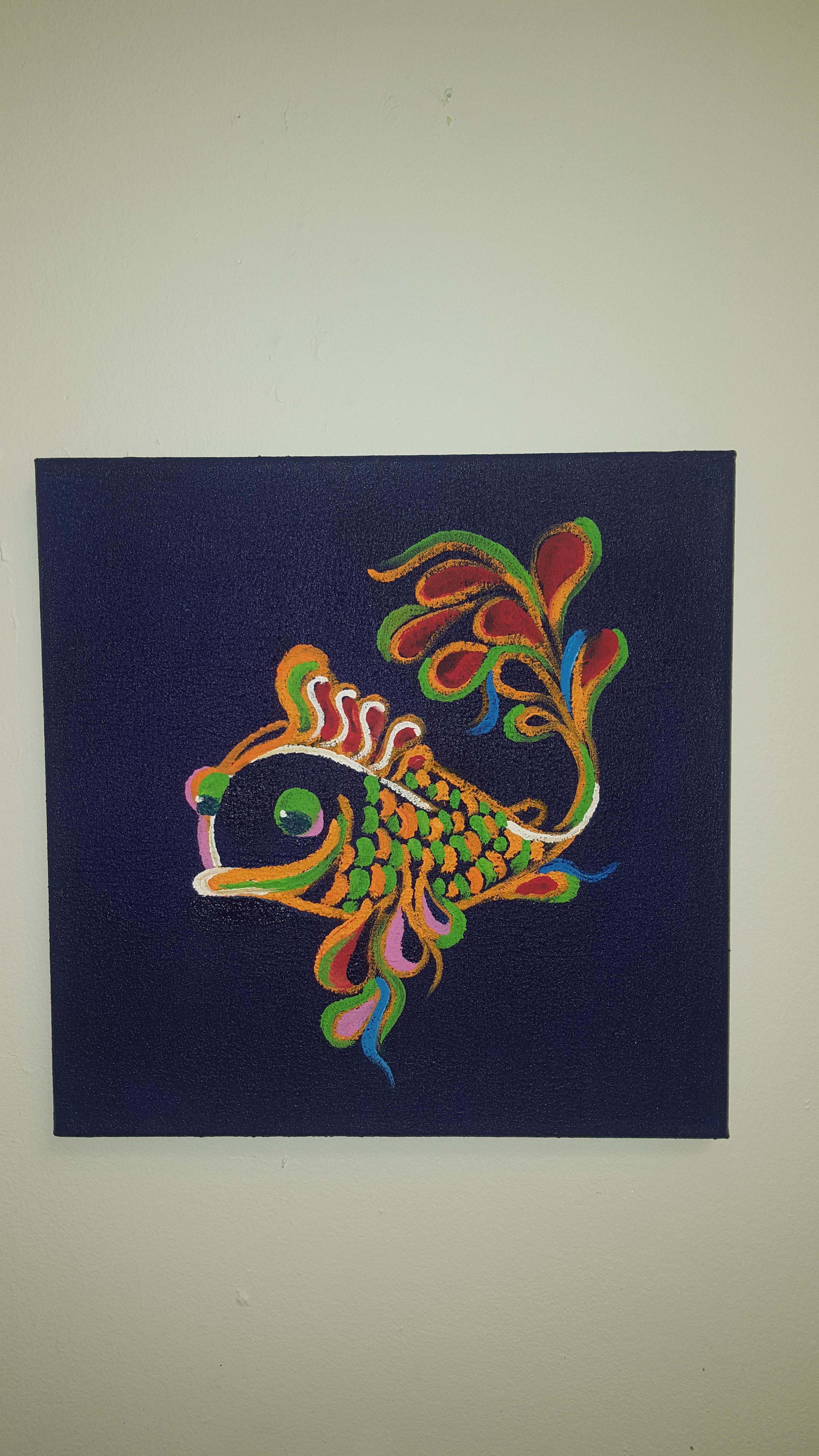 Carolina Moreno Animal Painting – Rainbow Fish L