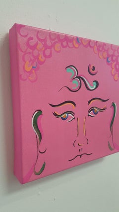 Pink Buddha- Acrylic special 3D technique