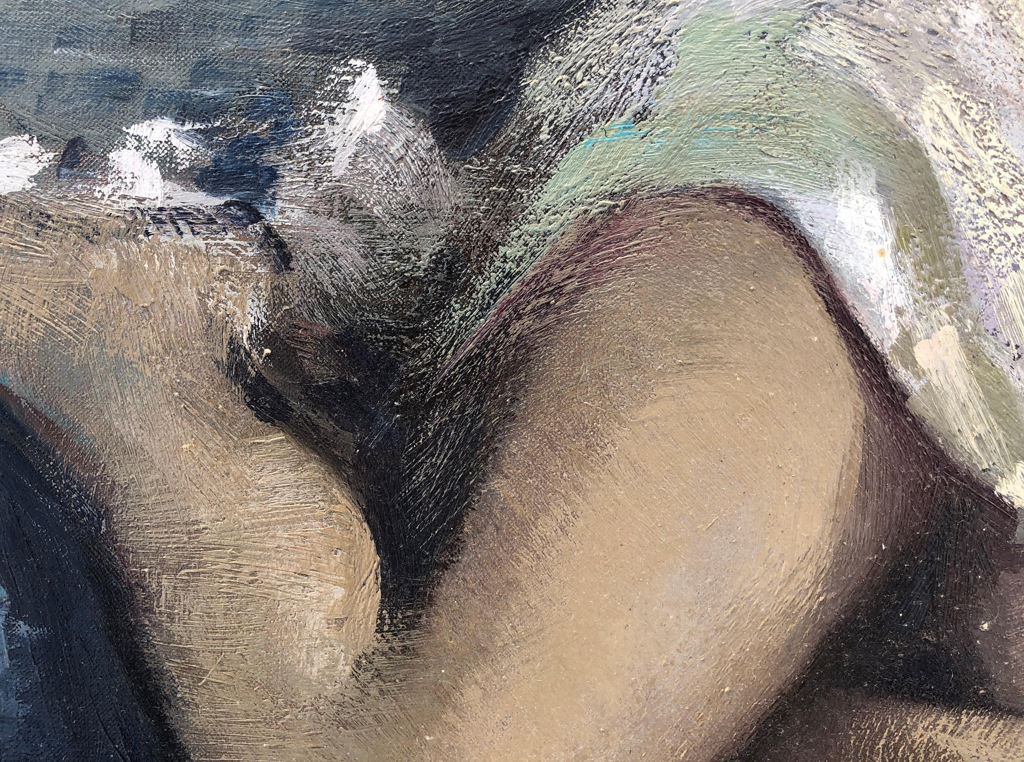 Die nackte Frau von Lloveras – Original-Gemälde in Öl auf Leinwand 2