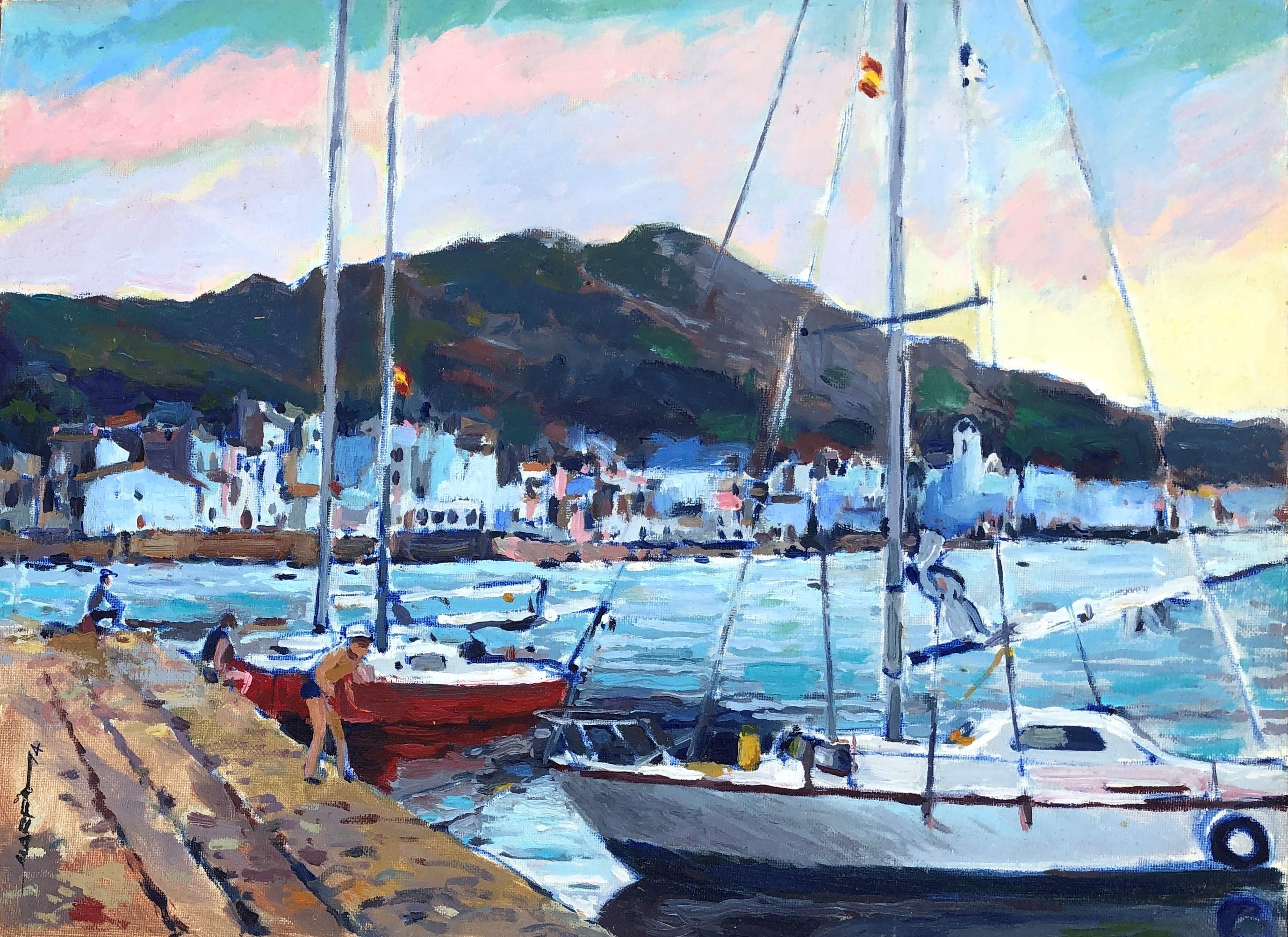 Josep Marfa Guarro Landscape Painting - Costa Brava - oil painting sea landscape spanish