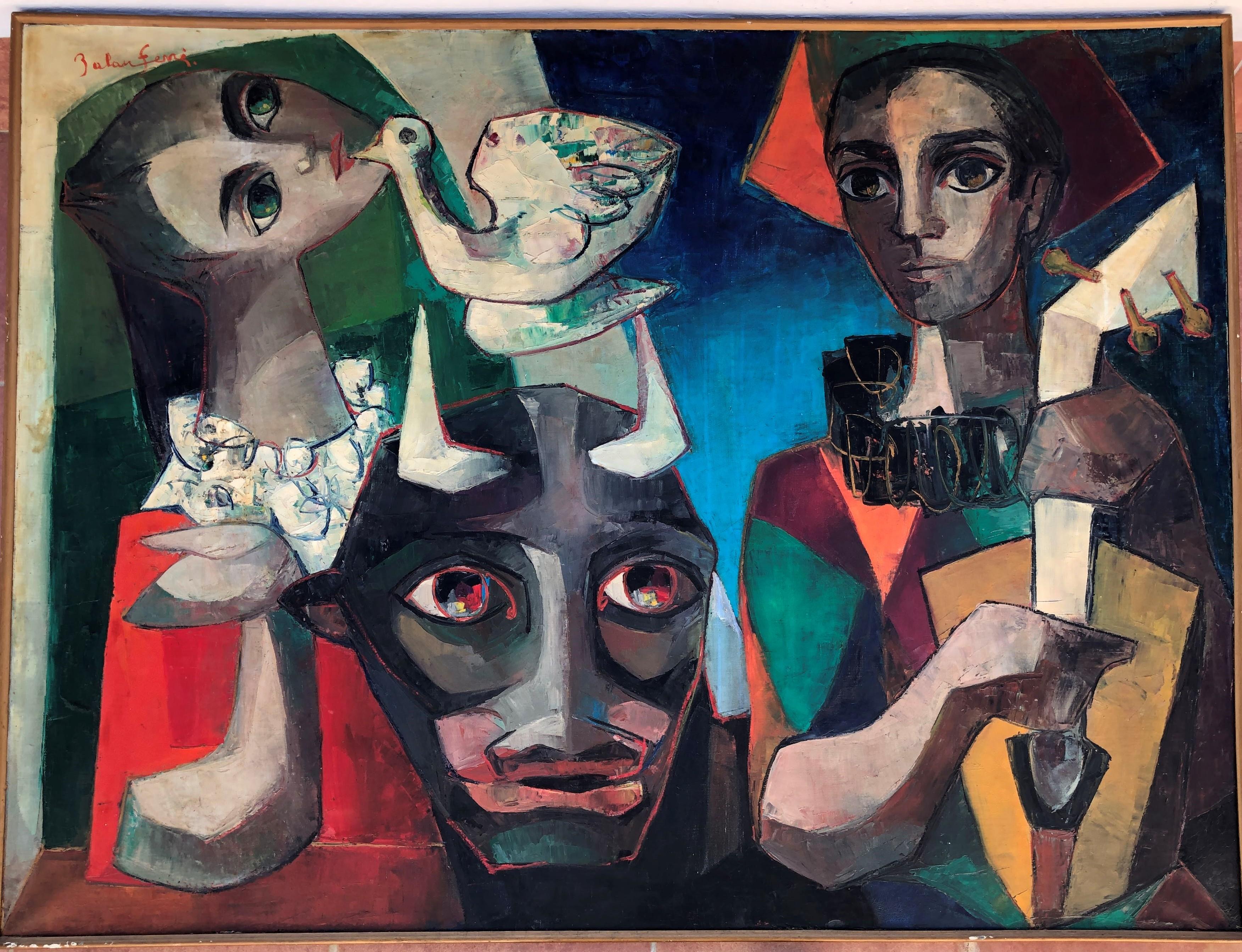 Tribute to Picasso - Palau Ferre original oil canvas painting - Painting by Matías Palau Ferré