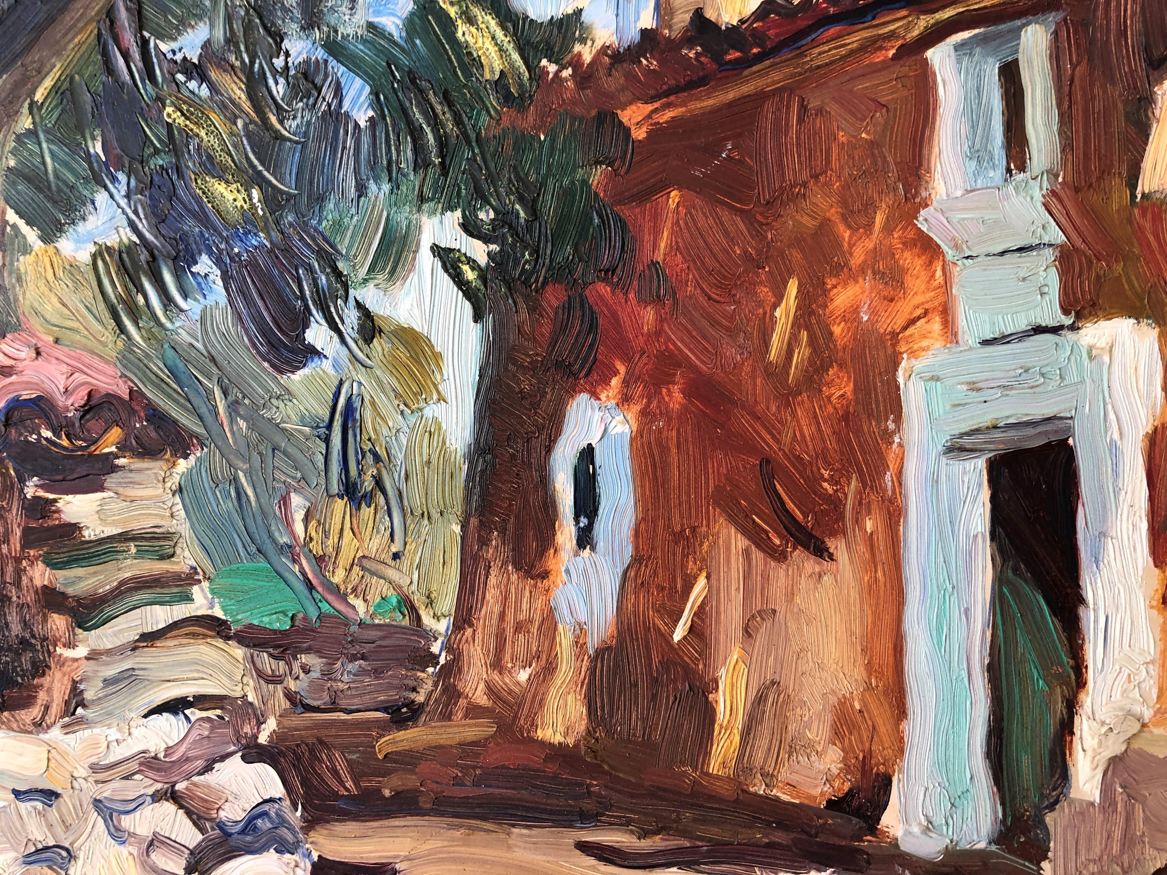 Roch Minue Ibiza landscape original oil board 3