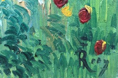 Ramon Barril pointillist landscape original spanish painting oil canvas 2007