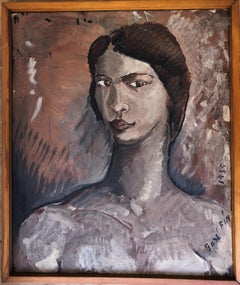 Jose Fin autorretrato pintura original al óleo sobre lienzo