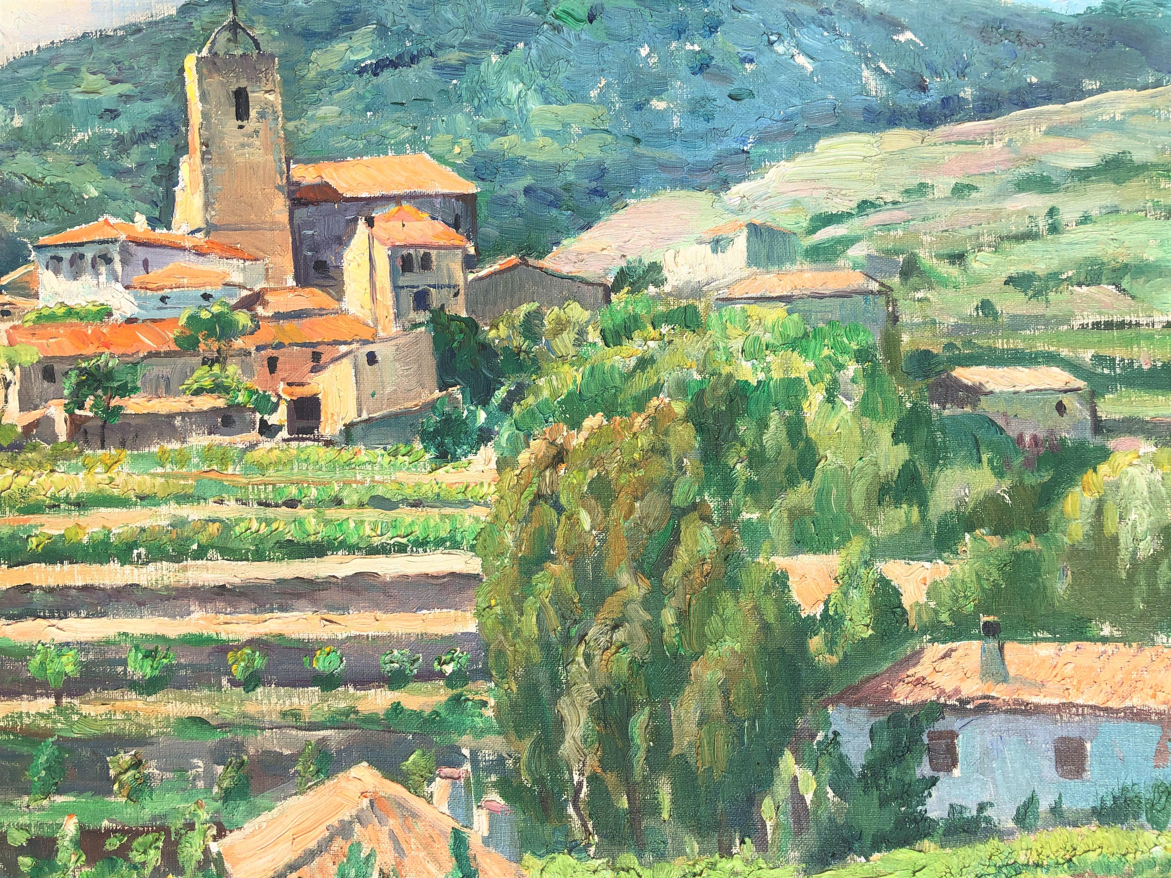Spanish landscape original oil on canvas painting 1