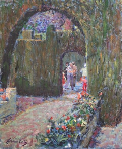 Le Labyrinthe d'Horta à Barcelone, Espagne, peinture à l'huile sur toile