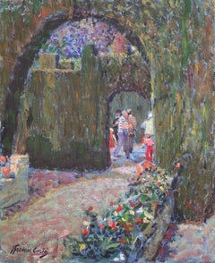 Labyrinth of Horta in Barcelona Spain oil on canvas painting