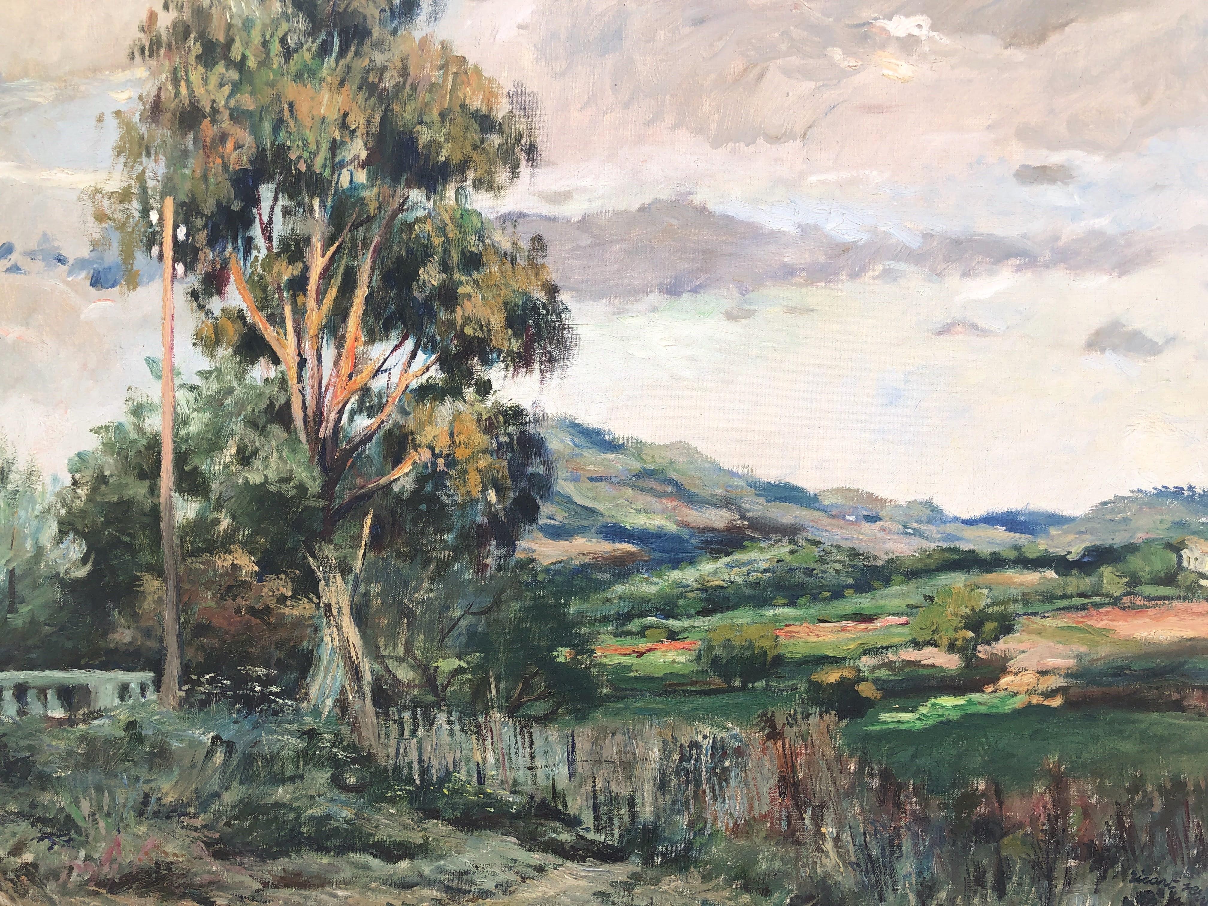 Spanish landscape oil on canvas painting impressionist 1
