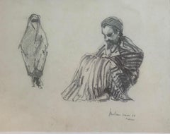Vintage Arabs in Tetouan Morocco drawing