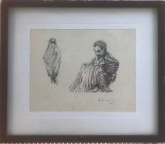 Arabs in Tetouan Morocco drawing