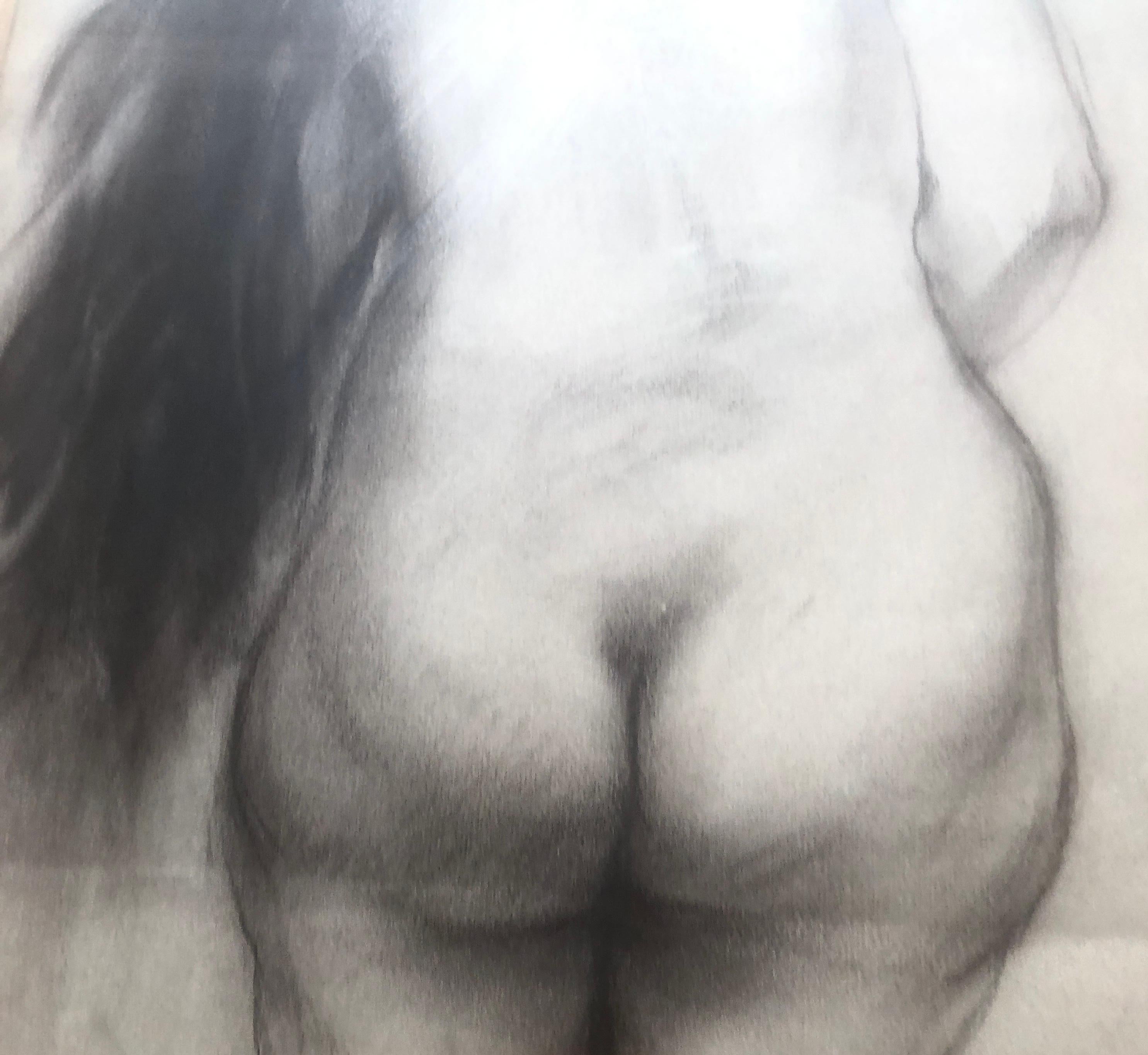 José Luis Fuentetaja (1951) - Nude woman - Charcoal drawing
Drawing measurements 48x32 cm.
Frame measurements 69x53 cm.

Is born in Madrid on the 21st july 1951.
After attending primary school, he starts to grow an enormous tendency for drawing. 
At