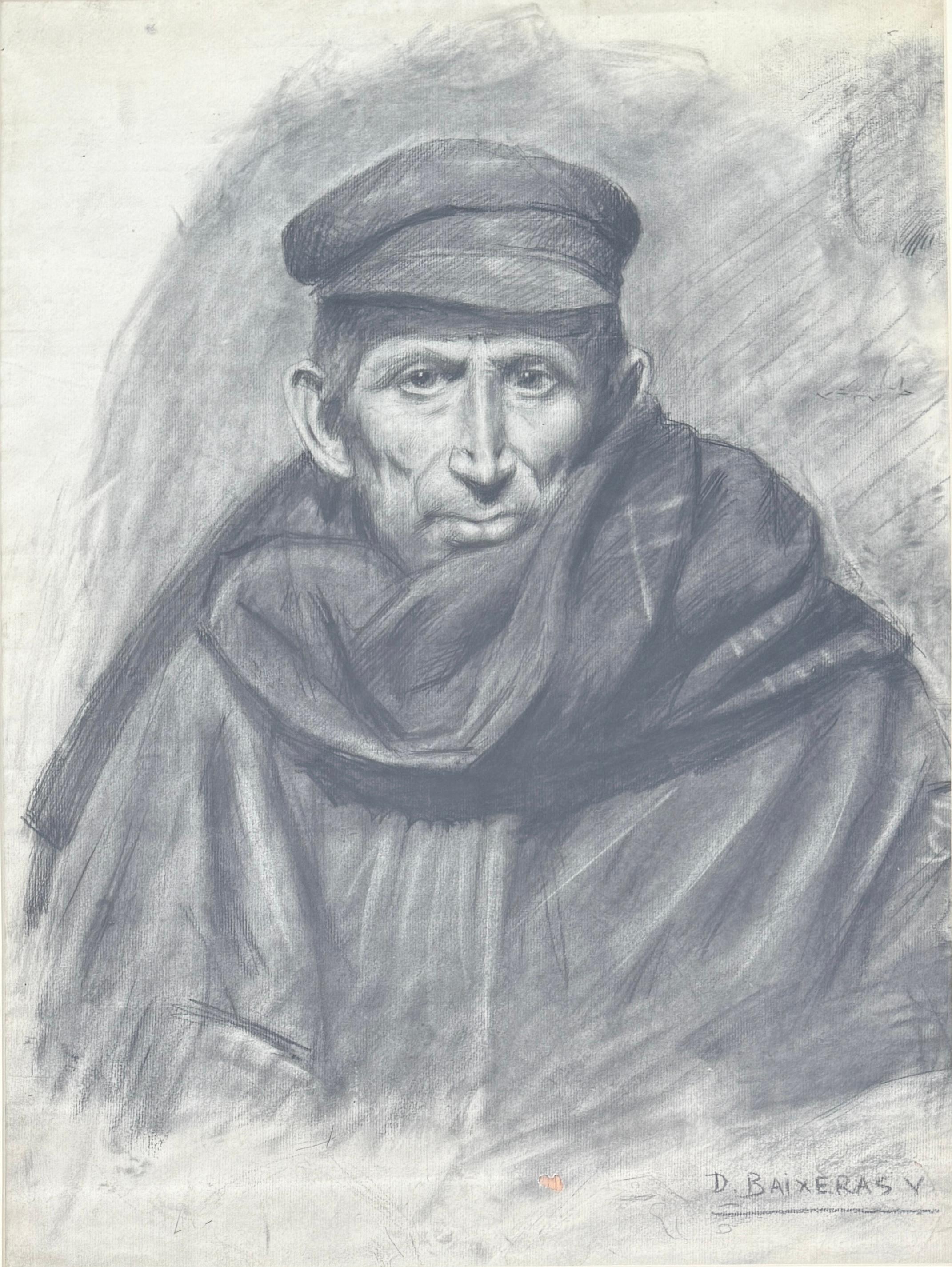 Portrait de Dionis Baixeras - Estibador Barcelona España dibujo al carboncillo
