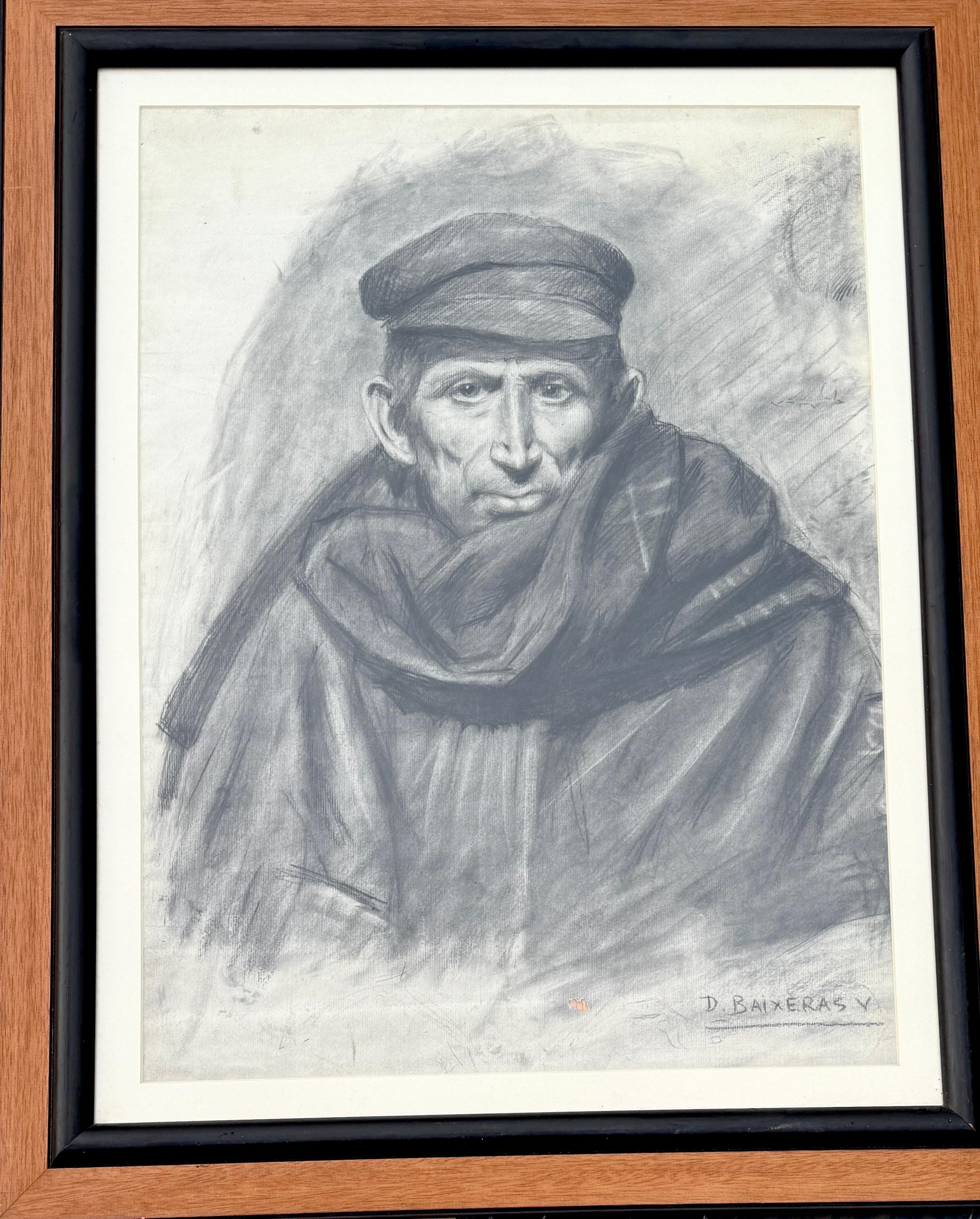 Estibador Barcelona España dibujo al carboncillo - Art de Dionis Baixeras