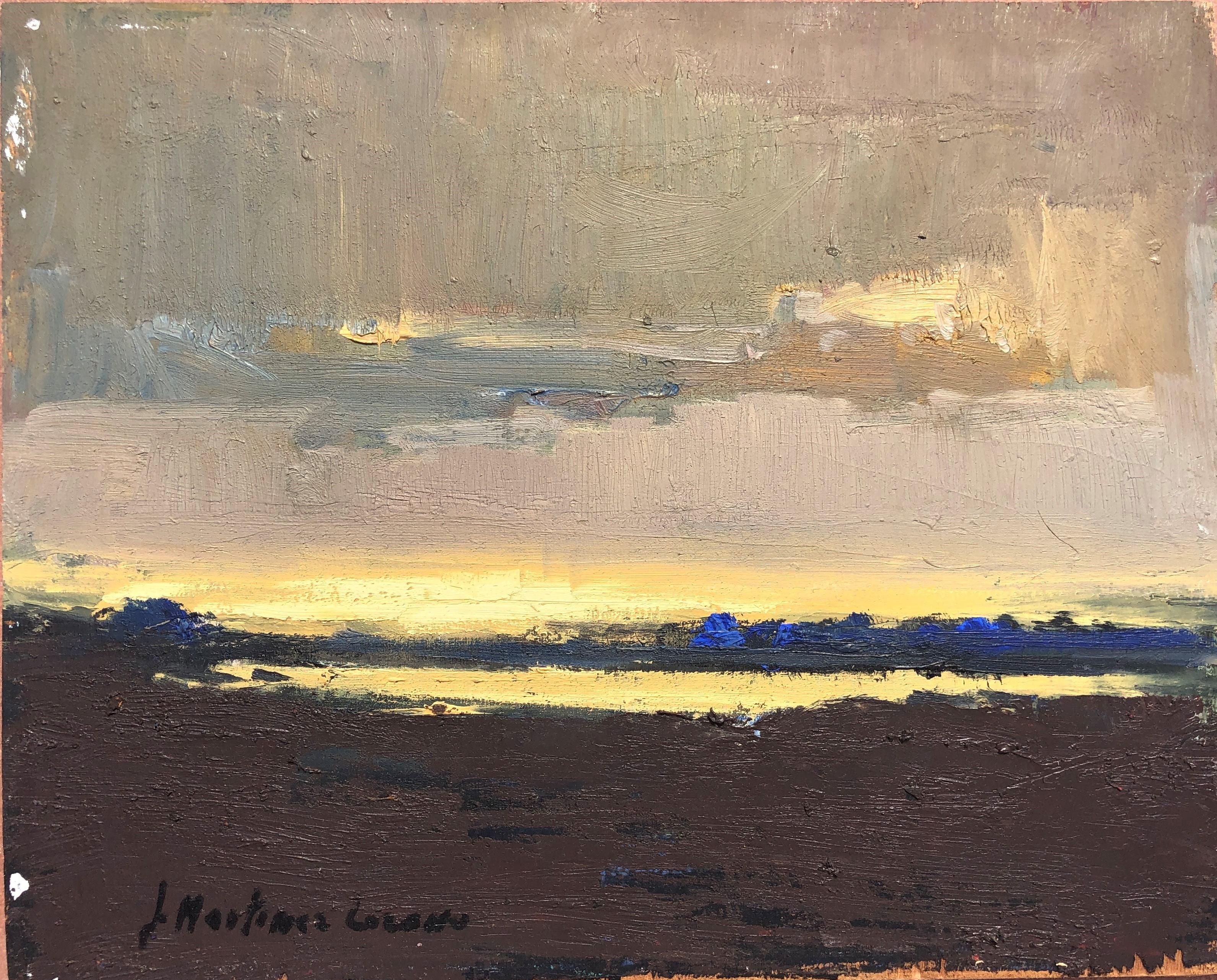Josep Martinez Lozano Landscape Painting - Spanish Costa Brava original oil on canvas painting