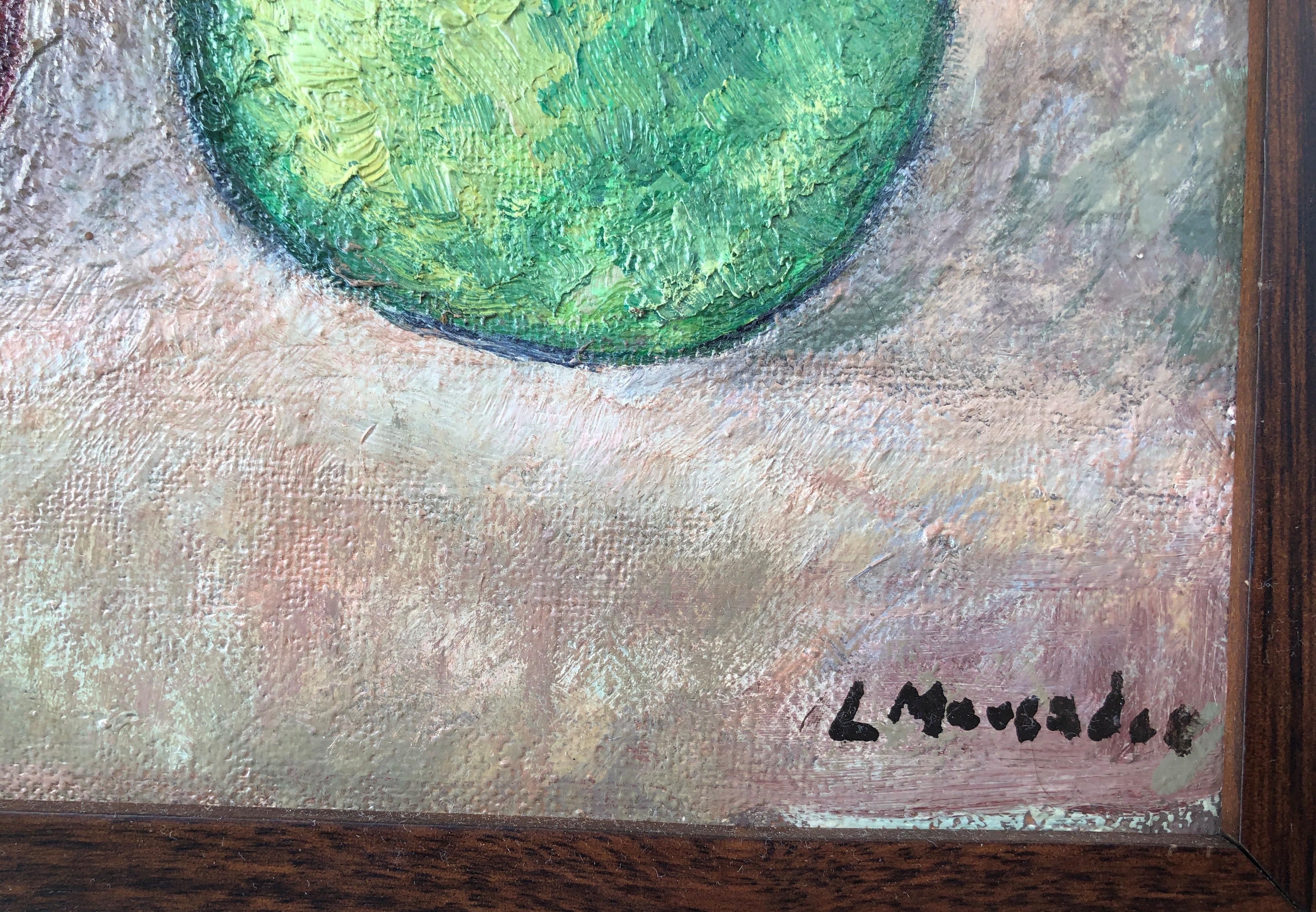 Obststillleben, Original, Öl auf Leinwand (Fauvismus), Painting, von Lluis Mercader