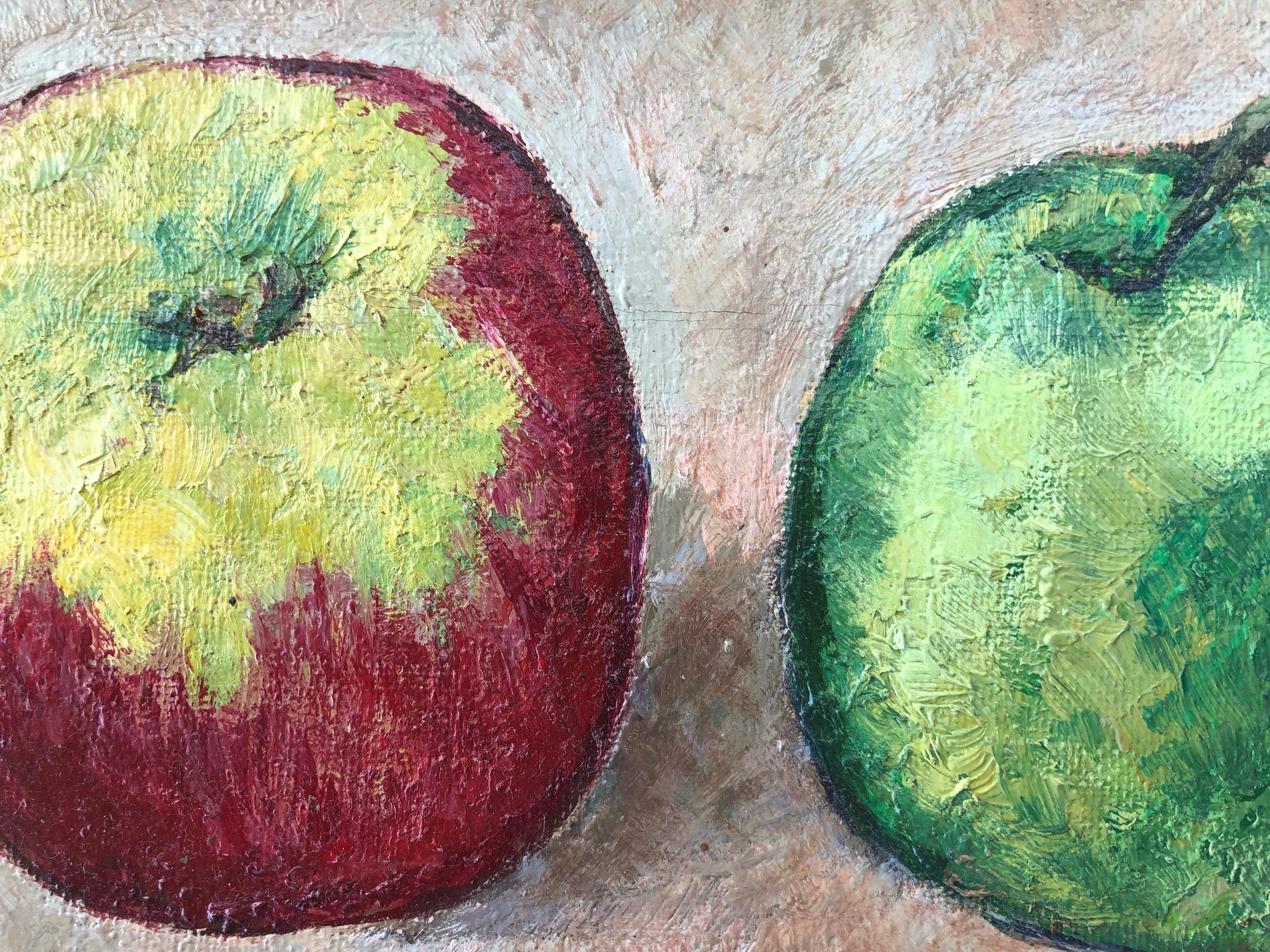 Nature morte de fruits, peinture à l'huile sur toile originale en vente 1