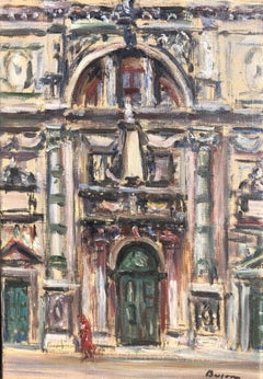 Chiesa de San Moise Venezia view oil on canvas painting