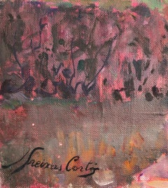 Peinture à l'huile sur toile - patio d'Espagne - Espagne