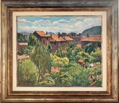 Catalan landscape Spain original oil on canvas painting