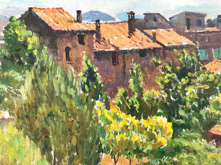 Albert Rafols Culleres Spanische katalanische Landschaft Spanien Original Öl auf Leinwand