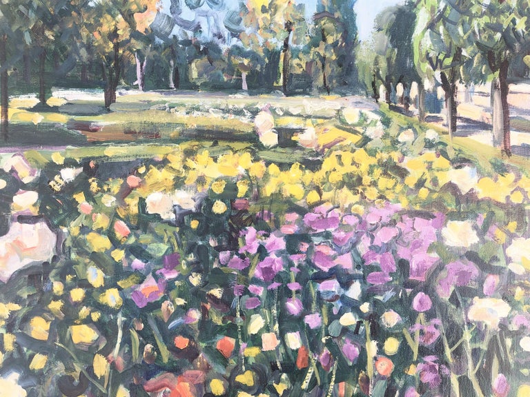 Landscape in spring original oil on canvas painting For Sale 2